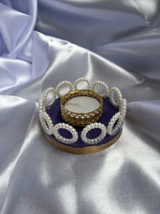 Pearl Embellished Candle Holder