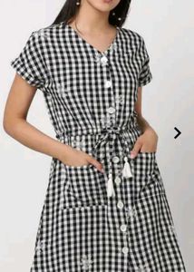 Black And White Checked Dress
