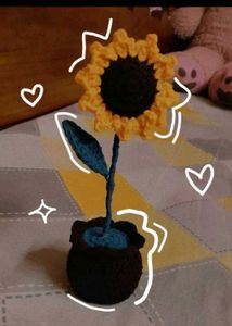 Crochet Sunflower pot and duck 🌻🦆