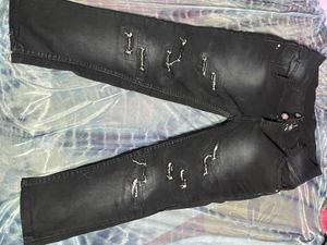 Distressed Black Jeans