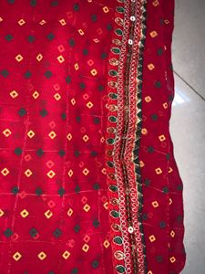 Bandhani Net Liner Saree