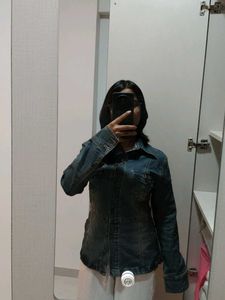Longline Denim Shirt Jacket