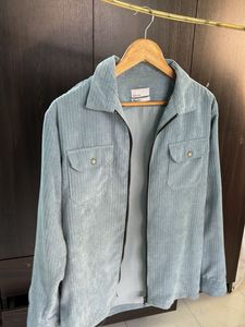 Stylish Blue Corduroy Jacket