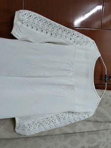 White Embroidered Top
