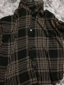 Plaid Oversized Button-Down Shirt