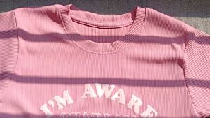 Pink Graphic Print Tee