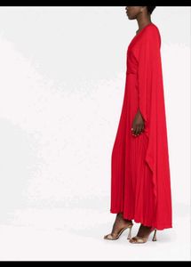 Valentino Garavani cape-effect pleated silk-george