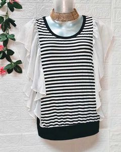 Size S/M 🎁Buy 2 Get 1 Free 🎁 Striped Cotton Top