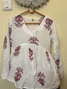 Floral Print Short Kurti