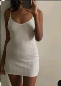 Bow White Cami Slip Dress
