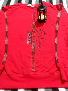 Red Sequins Top Party Wear