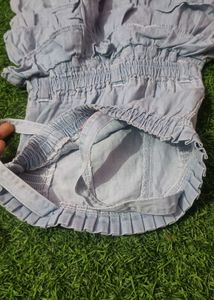 Cute Denim Ruffle Dress