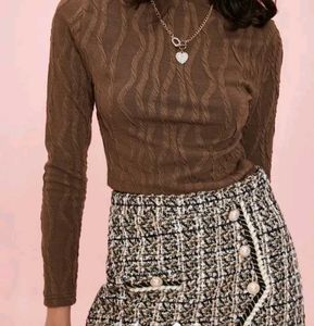 Textured Brown Top from SAVANA(STEAL DEAL!!💖)