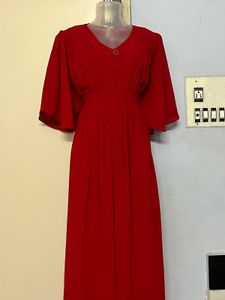 Red Designer Pinterest Long Gown