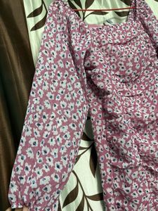 Floral Ruched Mini Dress