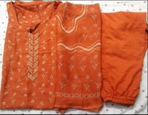 Floral Orange Pant Suit