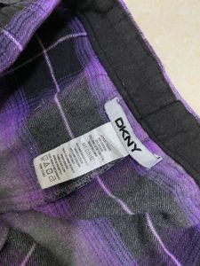 DKNY Purple Plaid Lounge Pants
