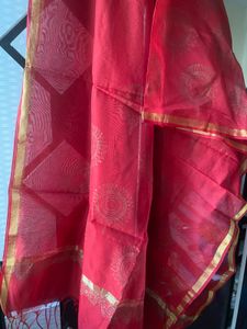 Women’s Block Printed Chanderi Dupatta