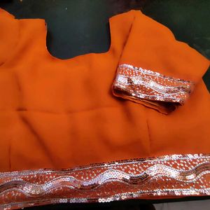 42&#34; Size Single Katori Orange Sequin Blouse