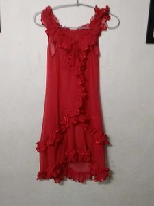 Red Ruffle Dress