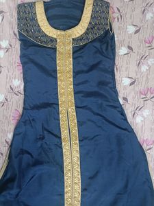 Ethnic Wear Neavy Blue Long Naira Cut Top 💙