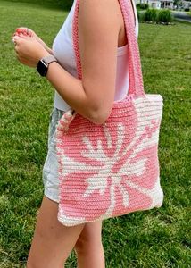 °❀⋆࿔*:･Crochet Hibiscus Tote°❀⋆࿔*:･