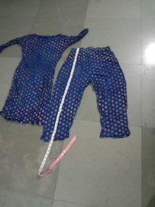 Blue &amp; Gold Kurta Set