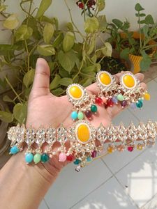 Multi Colour Kundan Choker Set