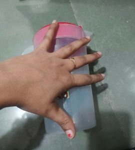 Red Top Plastic Pitcher