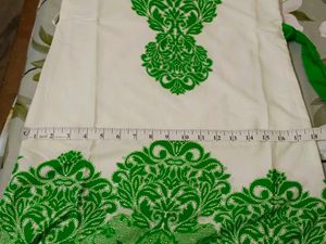 Green Damask Print Dress