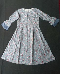 Floral Print Round Kurti