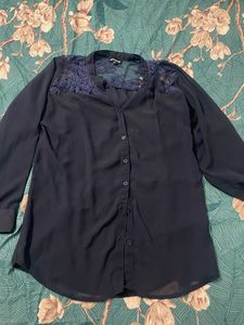 Elegant Lace Detail Blouse