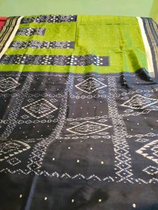 OPure Silk Orissa Weave Ikkat Saree And Begum Puri