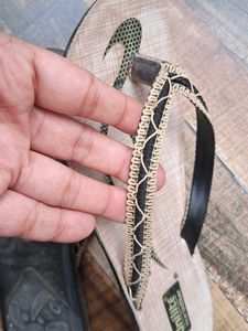 Embroidered Flip Flops (Set Of 2 Pairs)