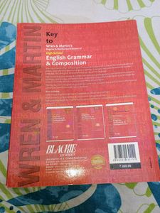 Wren &amp; Martin Set Of Books For High School