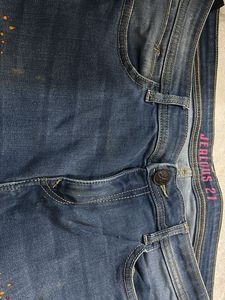 Ripped Beige Jeggings
