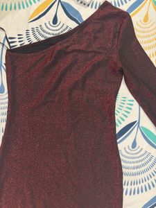 Chic One-Shoulder Party Dress - S size