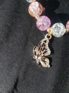 Butterfly Charm Beaded Bracelet