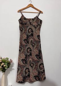 Paisley Print Slip Dress
