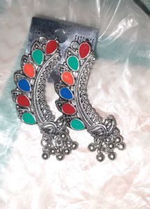 Pretty Oxidized Silver Colour Earings