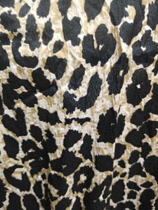 Animal Print Casual Satin Kurta