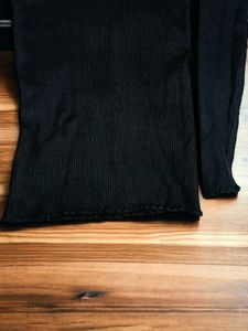 Black Boatneck T Shirt