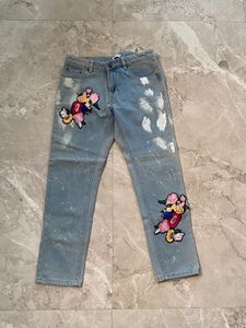 Floral Patchwork Jeans Artsy