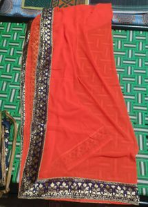 Blue ,Golden , Orange Fishcut Lehnga Choli
