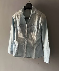 Blue Shaded Denim Tich-button Shirt 👕🩵💙