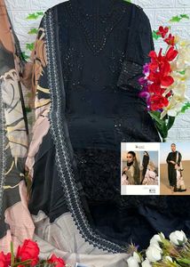 Elegant Black Embroidered Suit