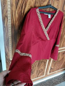 Maroon Cowboy Top