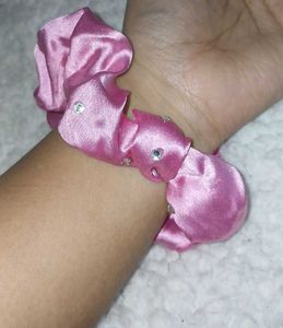 Embellished Satin Scrunchies