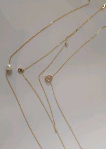 🌷 Dainty Dreams – Aesthetic Gold Chain Set 💫🩷