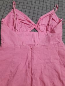 Pink Cutout Mini Dress